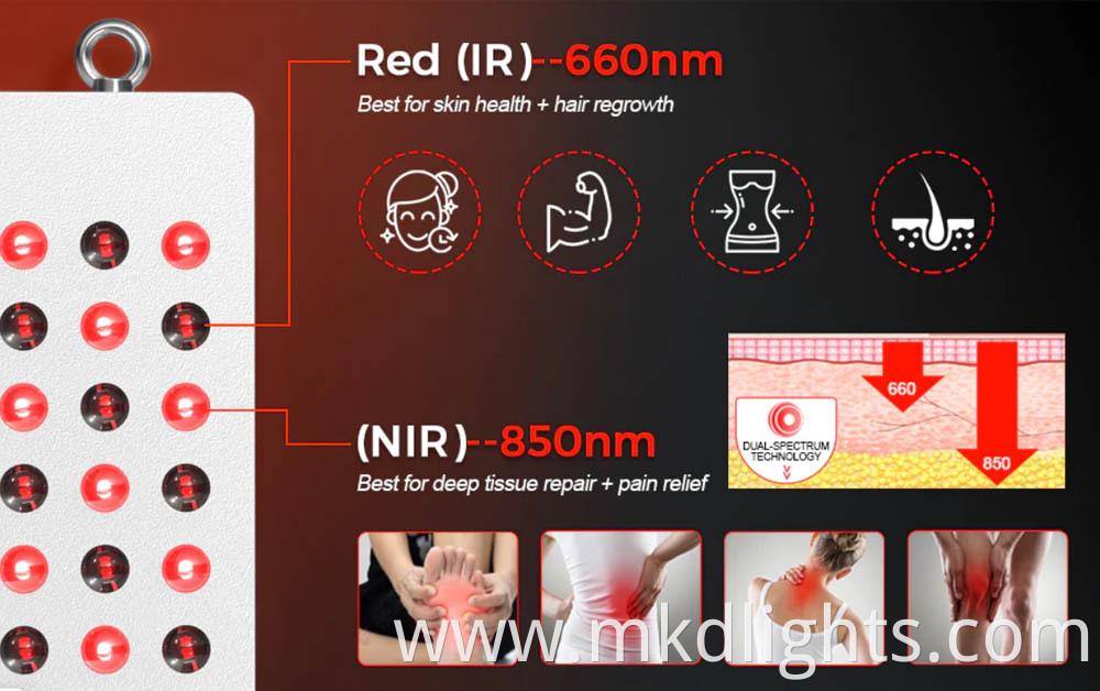 infrared red light therapy 660nm 850nm